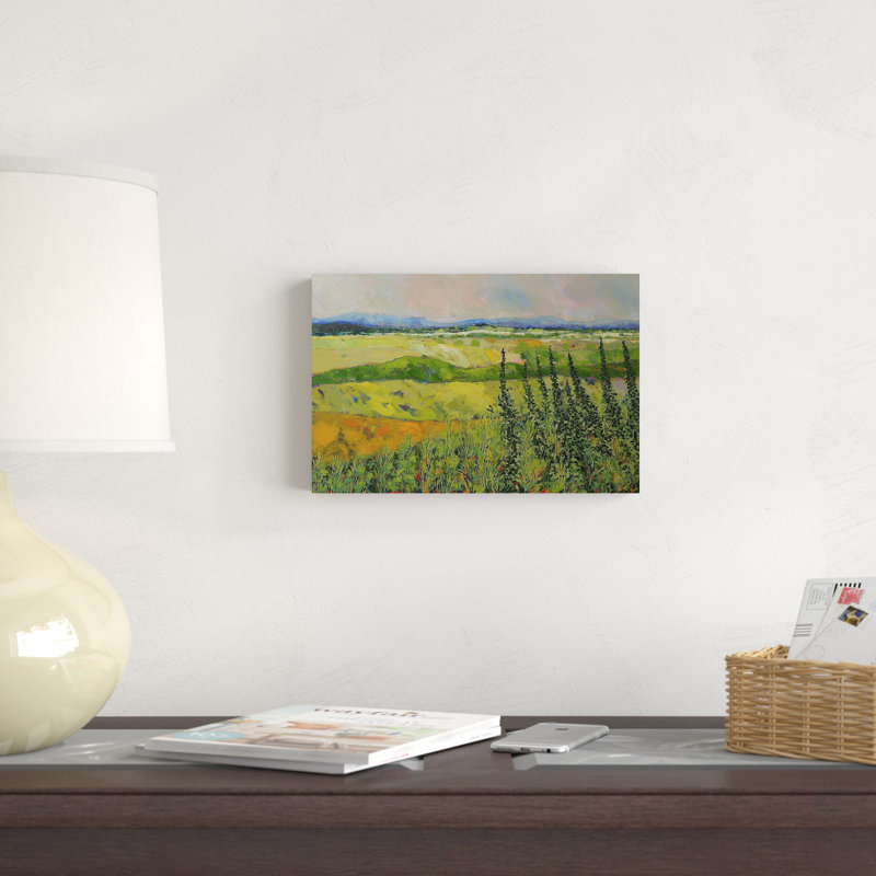 «Forget Y pilier» par Allan Friedlander - peinture sur toile tendue, H 8 po x l 12 po x P 1,25 po