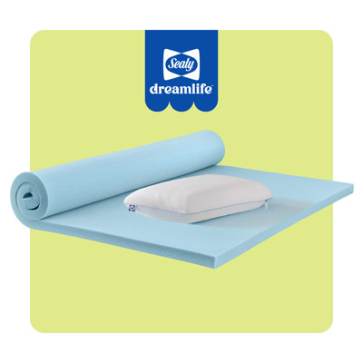 Sealy® Dreamlife™ 1.5" Topper, Twin XL and Molded Pillow Bundle