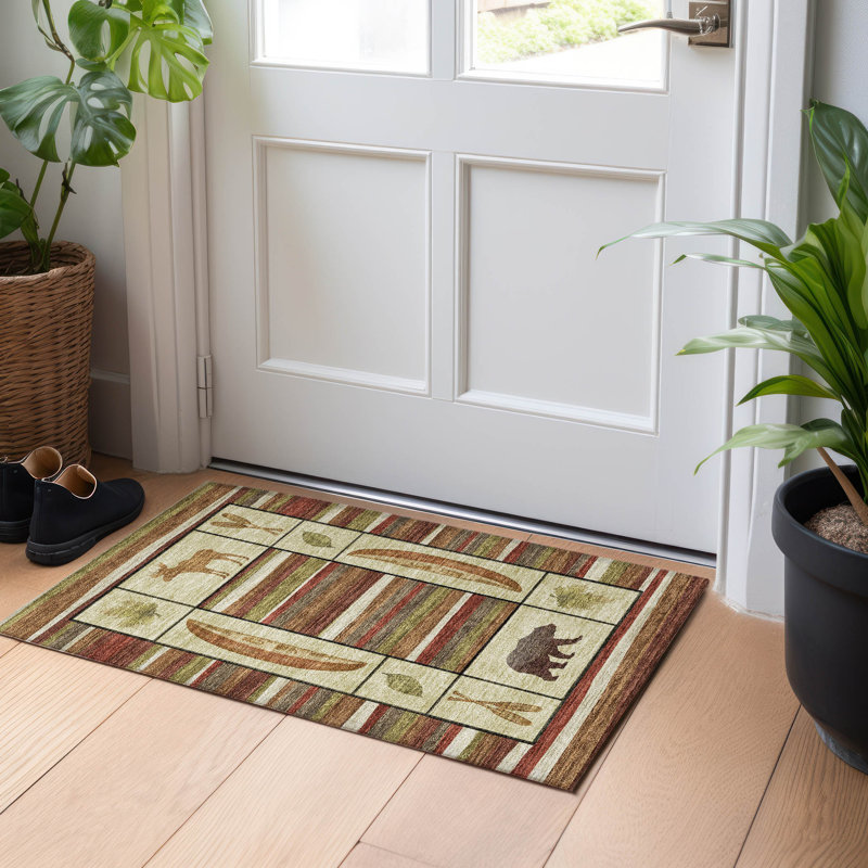 Premium Machine Washable Markhi AMF143 Multi Rug, Rectangle 1'8" x 2'6"