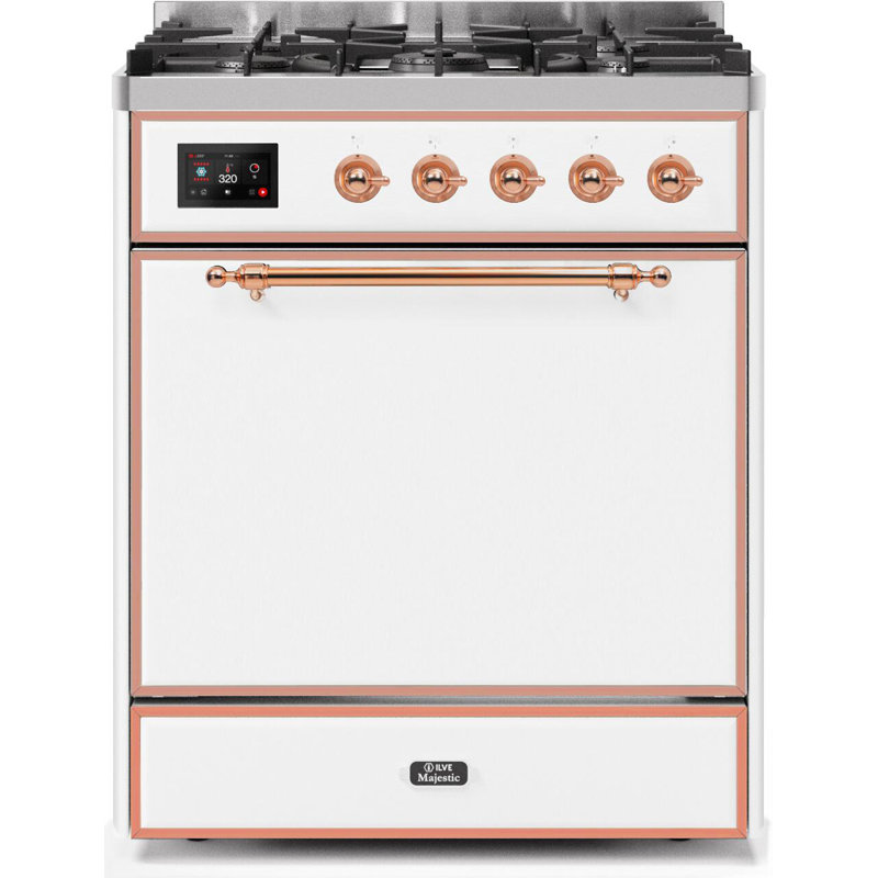 Majestic II 30" 4 cu.ft. Freestanding Dual Fuel with Convection Oven, Glossy Black/Chrome, Liquid Propane