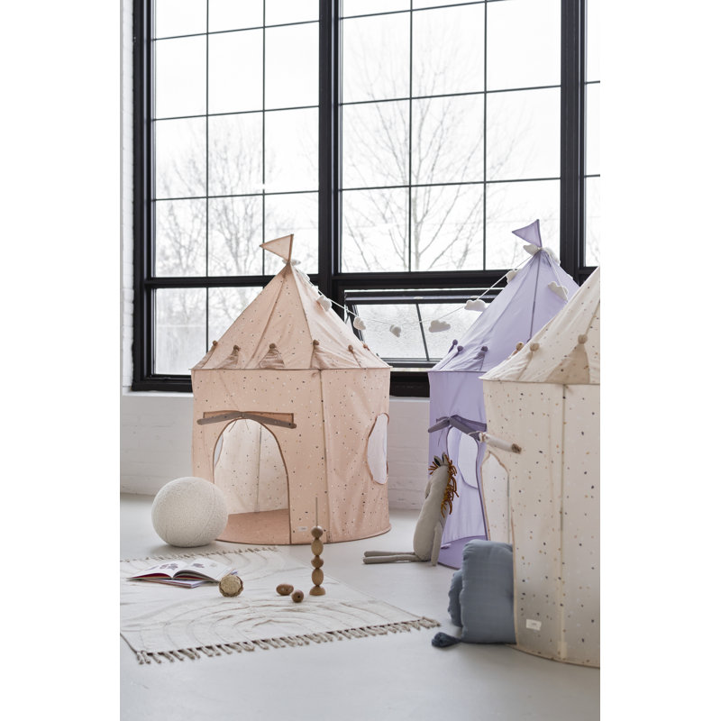 Tente de jeu extérieure en polyester avec sac de transport 3,28 pi x 3,28 pi, Mauve
