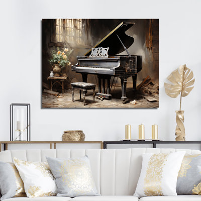 Minimalism Grand Piano Melody III - Piano Wall Art