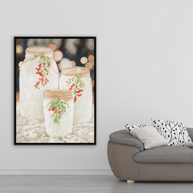 Christmas Candles Print On Canvas
