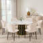 Ensemble de table de salle à manger 7 pièces avec 6 chaises en cuir PU-2070334269-2070334259