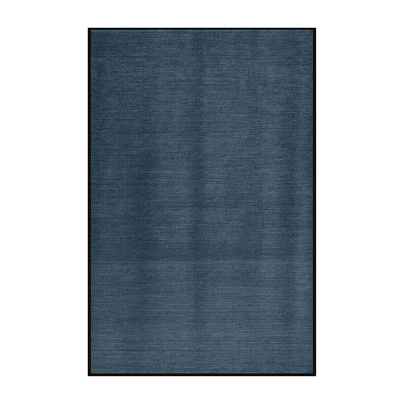 Machine Washable Solid Gray Area Rug, Rectangle 6' x 9'