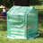 Garmer Outdoor Mini Greenhouse with Metal Raised Garden Bed with Green Cover-96706905