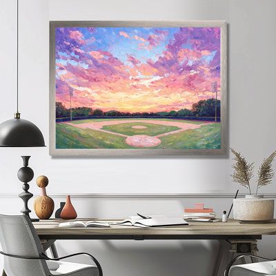 Baseball Field At Sunrise II - Sport Baseball Wall Art Print