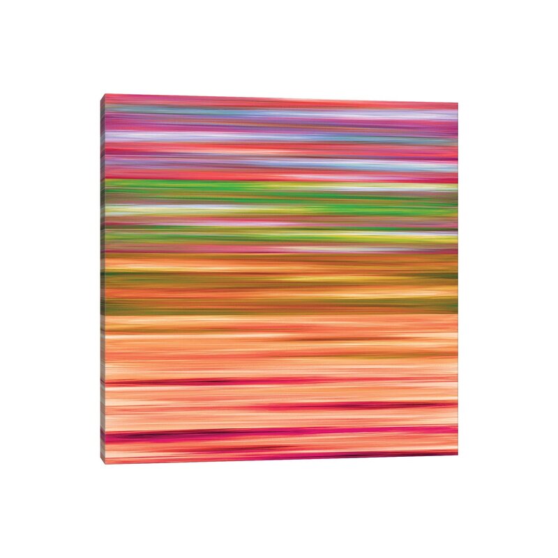 Rainbow Flow 4, Colorful Ombre Stripes by Julia Di Sano Painting