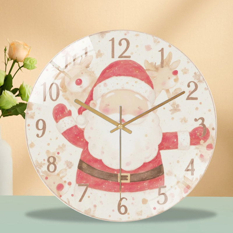 Horloge murale de Noël avec horloge murale 12 po
