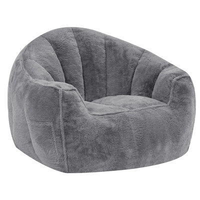 Oversized Bean Bag Chair, Plush Faux Fur Large Lounger
