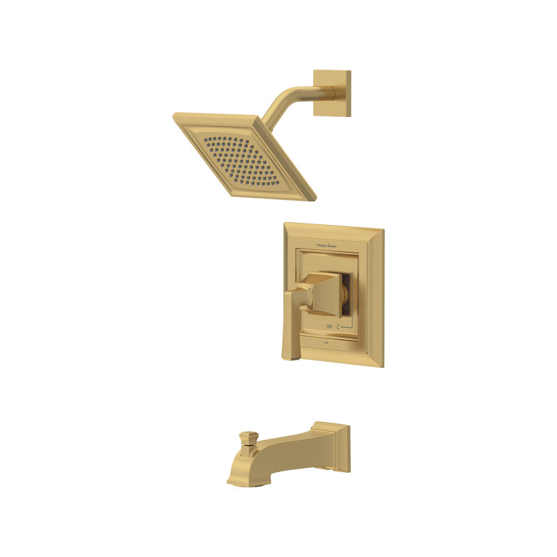 Town Square S Tub & Shower Faucet, Grohe Brushed Cool Sunrise