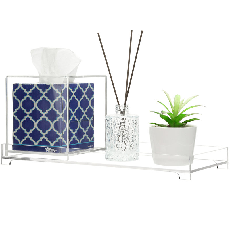 Bathroom Accessory Tray, Clear