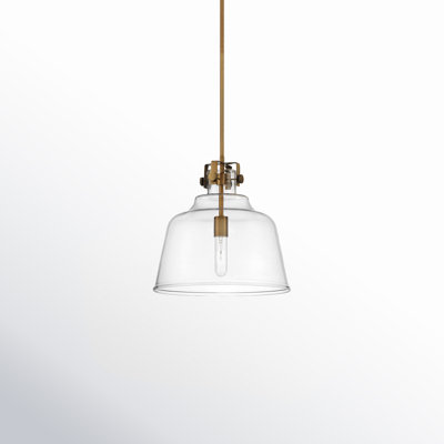 Zander Single Light Glass Steel Dimmable Pendant