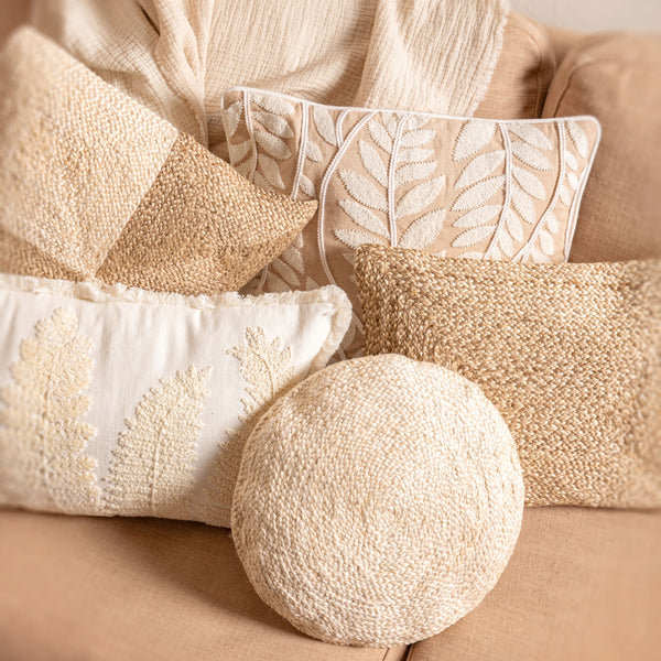Round Jute Pillows