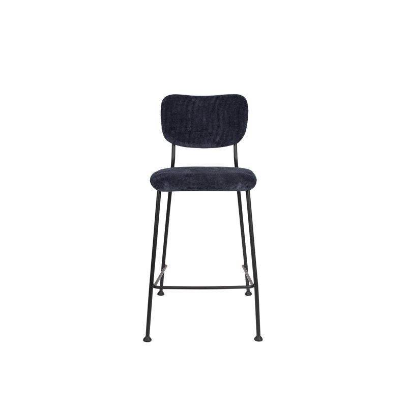 Benson Bar Stool, Counter Stool (25” Seat Height), Dark Blue