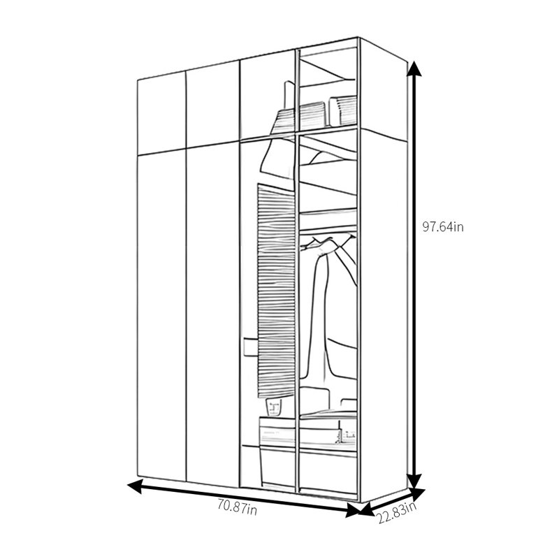 Linkous, 98" H x 71" W x 23" D