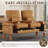 71-Inch Faux Leather 2-Seater Sofa With Solid Wood Frame, Spring Seat Cushion And Two Throw Pillows - Orange-799661168