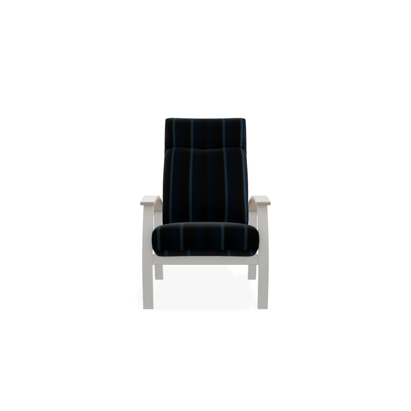 Chaise de patio inclinable avec coussins Askar, Indigo, Désert P60, Neige texturée