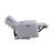 Jeromie Gray Synthetic Leather Power Motion Recliner W/USB Port