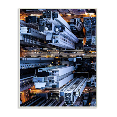 Bâtiments d’architecture City Lights par-dessus-impression d’art graphique