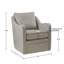 Fauteuil pivotant à large siège