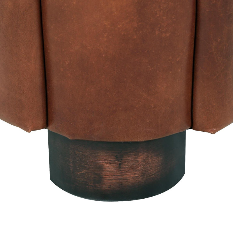 Fauteuil demi-tonneau en cuir Vicenza