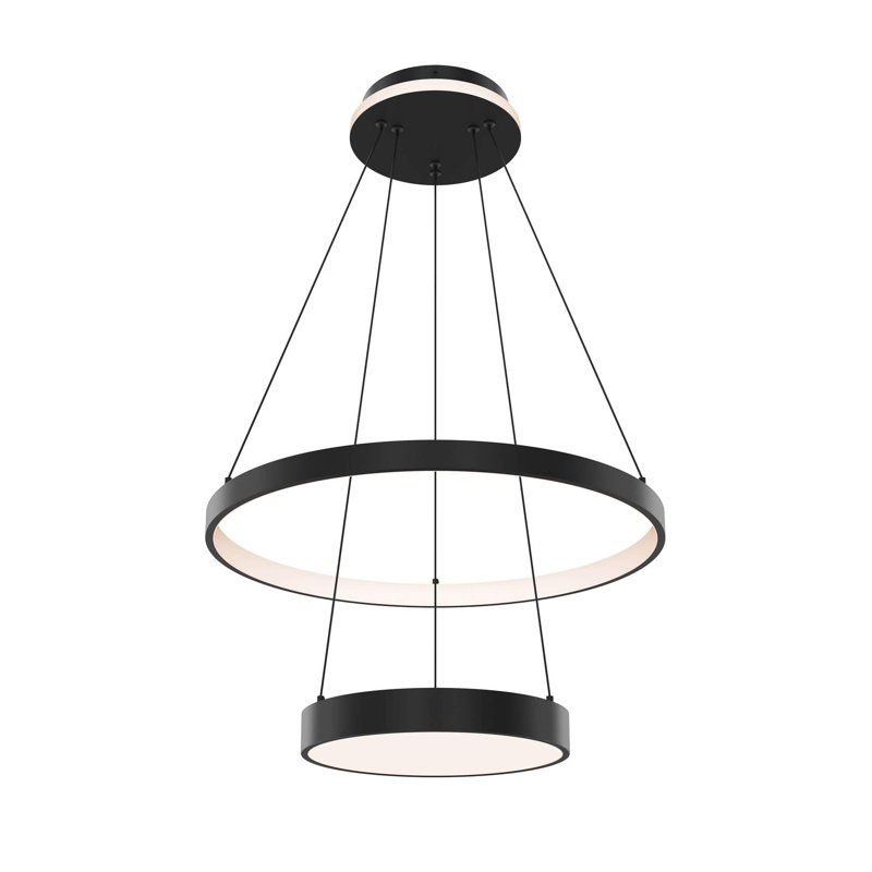 Lammie 3 - Light Matte Black LED Kitchen Island Pendant