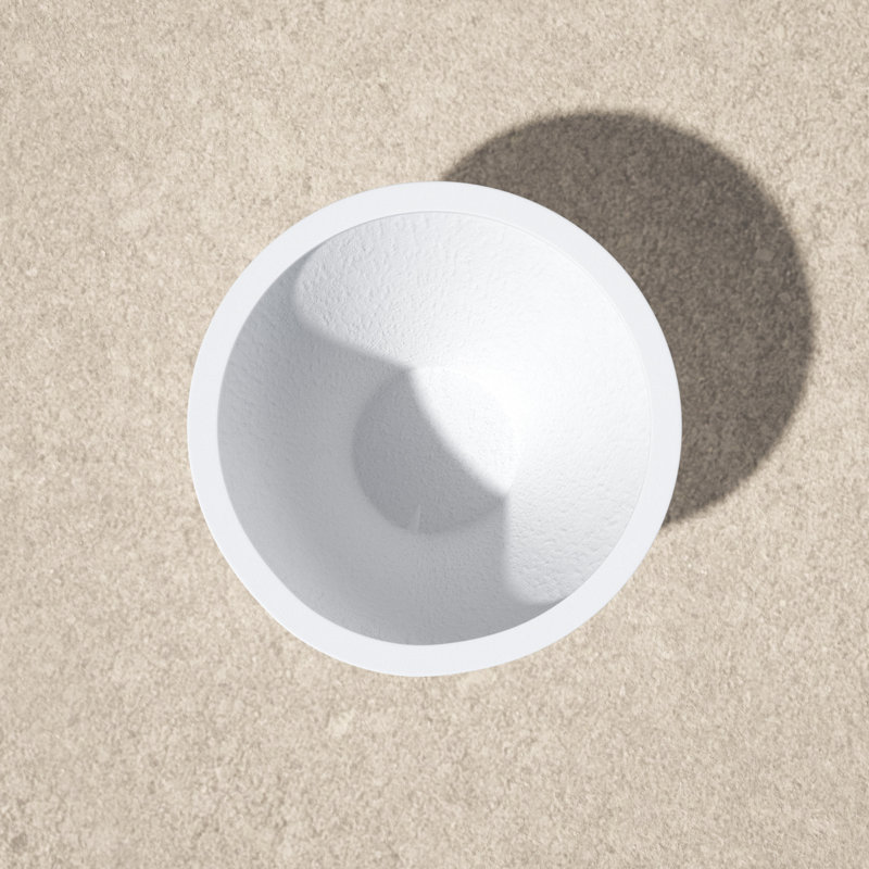 Neo Handmade Pot Planter, 11.5" H x 20.5" W x 20.5" D, White