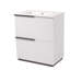 Meuble-lavabo de 30 po avec lavabo de haute qualité, conception cannelée et rangement optimal pour glissières de tiroir encastrées en céramique à fermeture en douceur-603744783