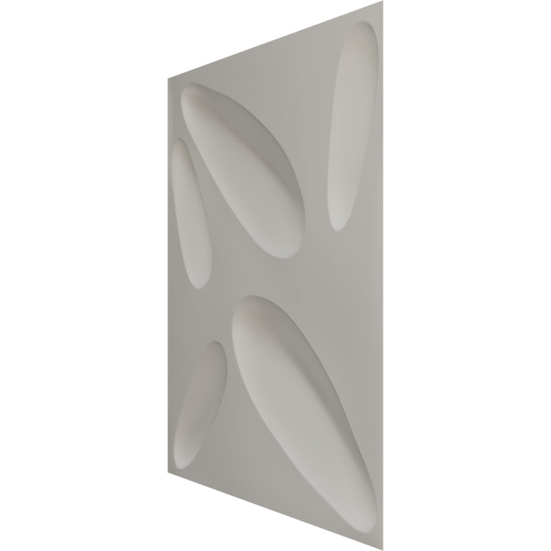 Panneau mural décoratif 3D l 19 5/8 po x H 19 5/8 po Petal EnduraWall, argent métallique (couvre 2,67 pieds carrés)