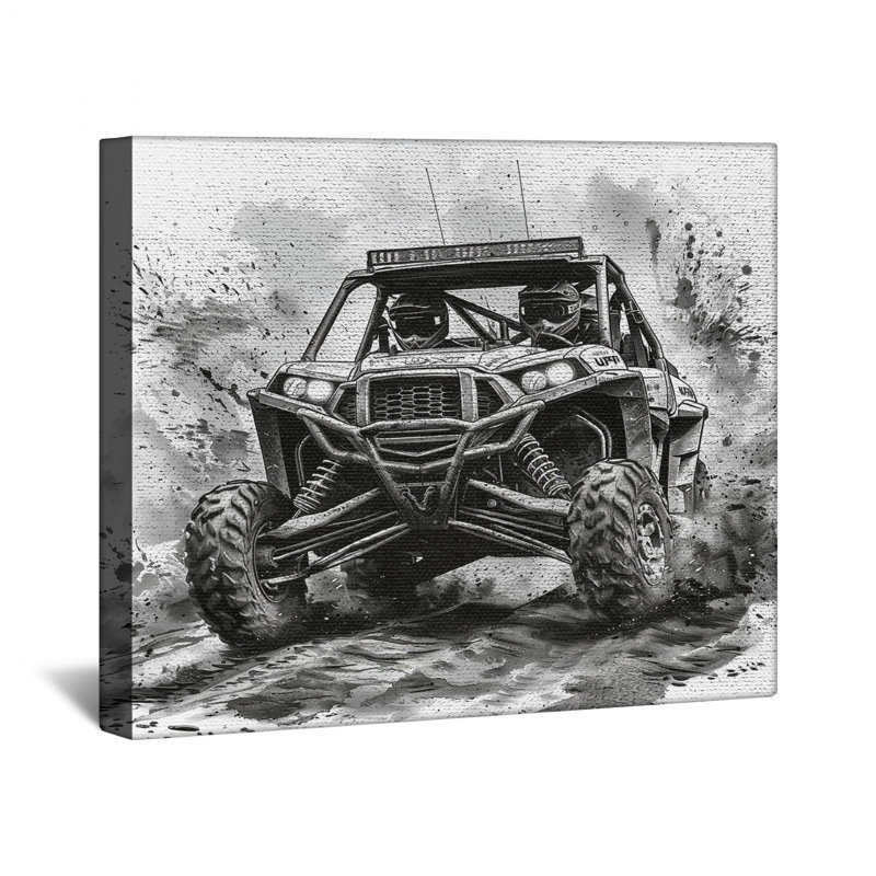 Toile tendue sur toile ATV - Décoration murale de véhicule en plusieurs tailles, 12 x 12 pouces