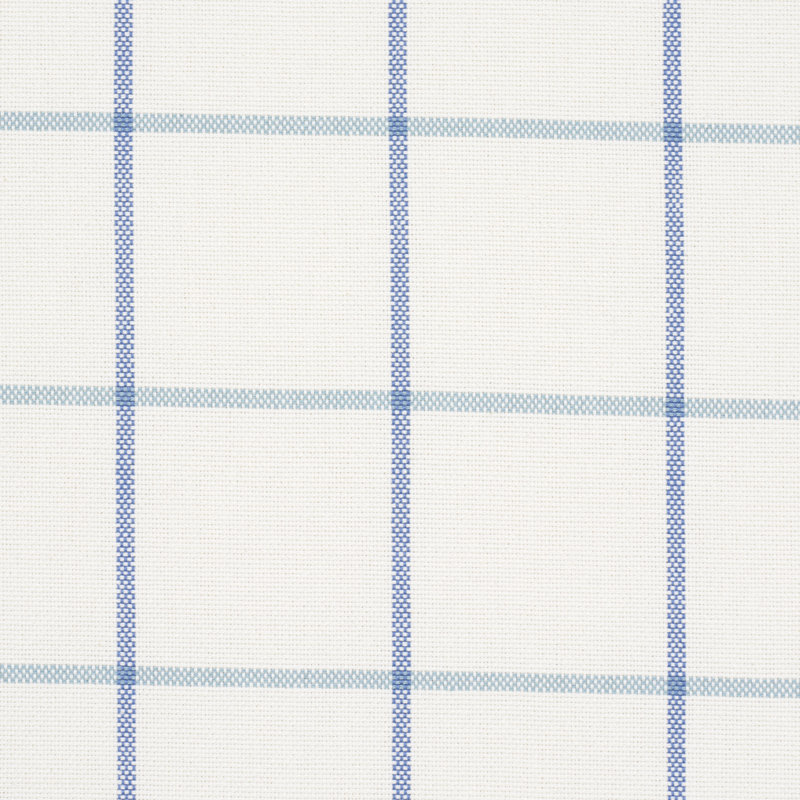 Schumacher x Mark D. Sikes Frannie Windowpane Fabric, Cobalt