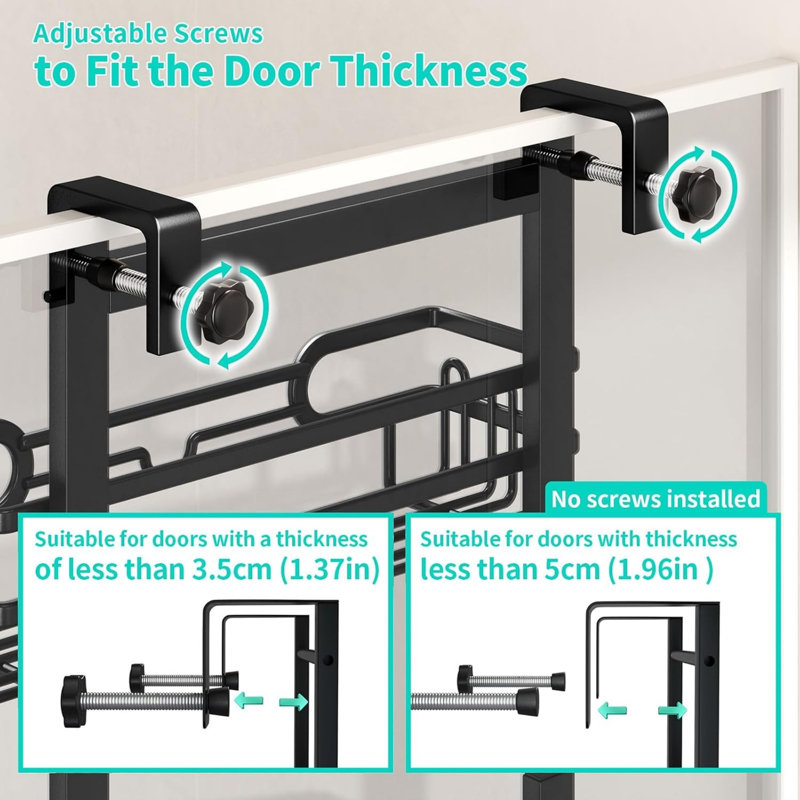 Over-the-Door Stainless Steel Shower Caddy