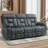 Kyrene 91.34" Wide Modern Oversize Manual Reclining Sofa With Side Pocket - Home Theater Style Sofa With Pillow Arms-123333301