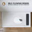 Base de douche blanche 60 po x 32 po avec ensemble de drain et couvercle de drain inclus, bac de douche antidérapant-108258292