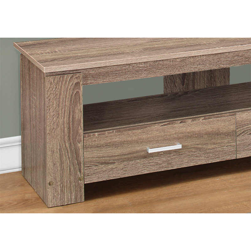 Meuble télé polyvalent avec rangement spacieux et tablette ouverte, parfait pour le salon moderne et la décoration de chambre à coucher.