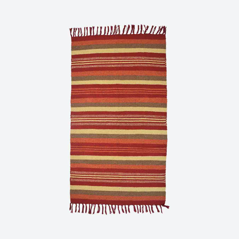 Gerry Striped Hand Woven Indoor / Outdoor Area Rug, Rectangle 90 x 150cm