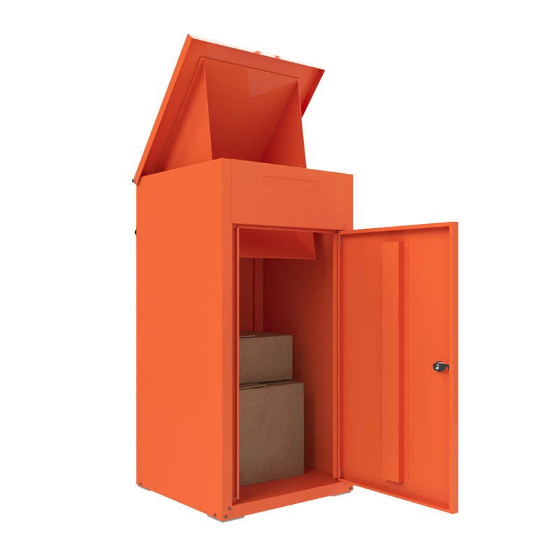 Express Delivery Boxes For Outside, Orange, 56" H x 16.34" W x 17.72" D