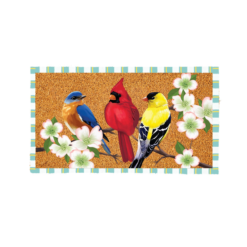 What She Shed Bird Bunch, Coir Mat 30"x18"