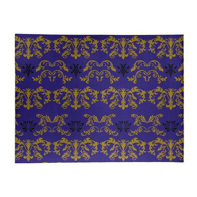 Tapis mauve / jaune Damask