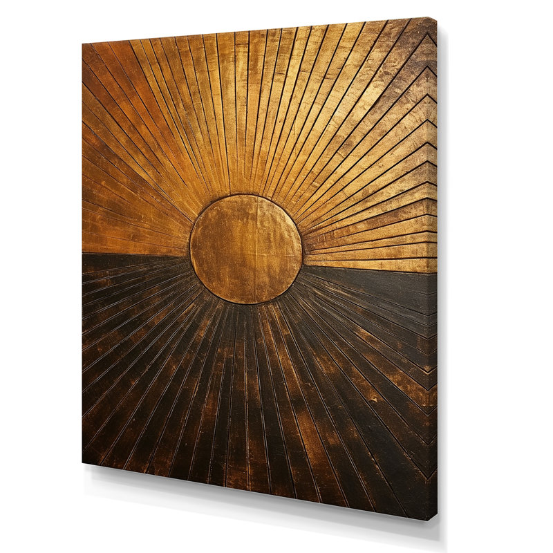 «Bronze Brilliance Symetry IV - Abstract Shapes», reproduction sur toile encadrée, Toile tendue, H 32 po x l 16 po x P 1 po
