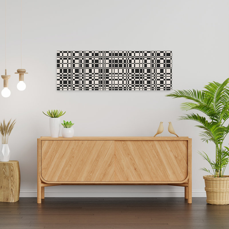 Art mural contemporain géométrique abstrait à motif géométrique, H 36 po x l 12 po