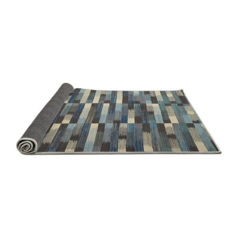 Tapis noir/gris/beige contemporain, Rond 5 pi