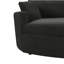 Très grand canapé-lit double avec méridienne 102,3 po et siège rembourré avec siège profond et ports USB pour le salon, noir