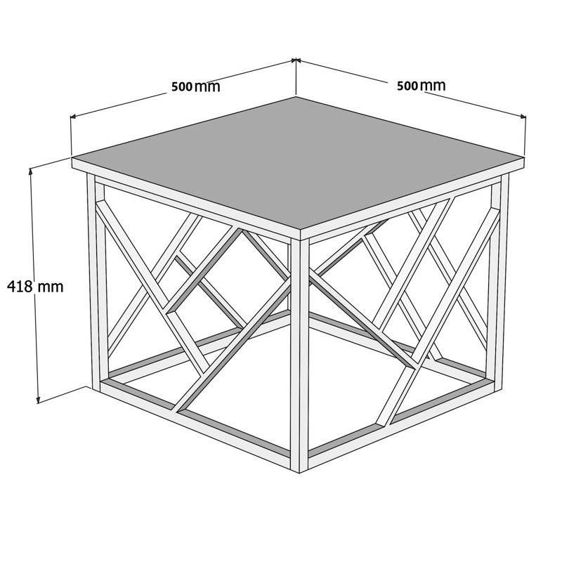 Table basse Eells, Blanc