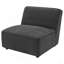 Fauteuil rembourré gris anthracite Ortega-1466901211