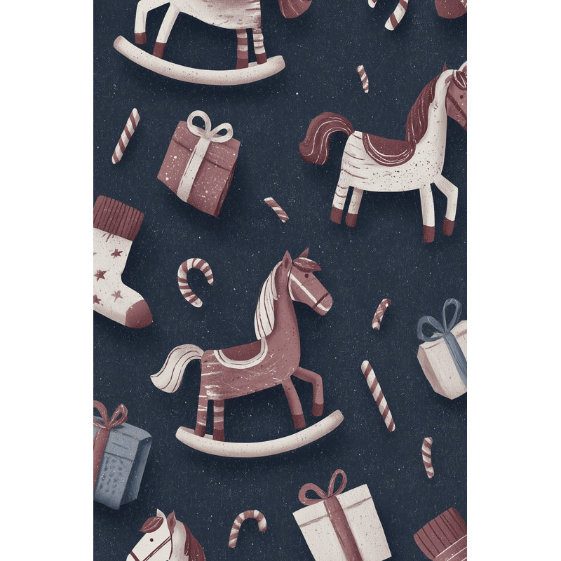 Papier peint cheval à bascule, Non tissé, non collé