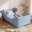 Lit nuage pour tout-petits (2 à 7 ans) - Lit de garde-corps amovible en velours (blanc / rose / gris)-933633408