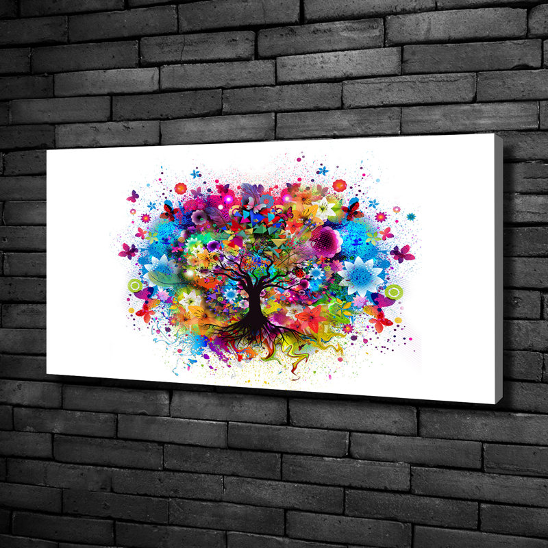 Colorful Tree - No Frame Print on Canvas