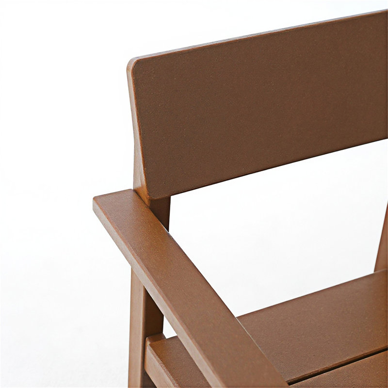 Chaise de salle à manger d'extérieur, Brun